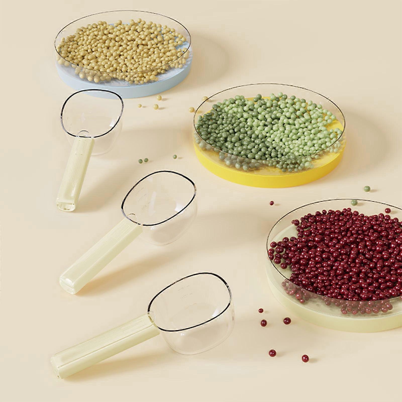 Multi-Functional Plastic Rice Spoon with Built-in Measurement & Sealing Clip, Ideal for Kitchen, Serving Rice, Grains, Flour