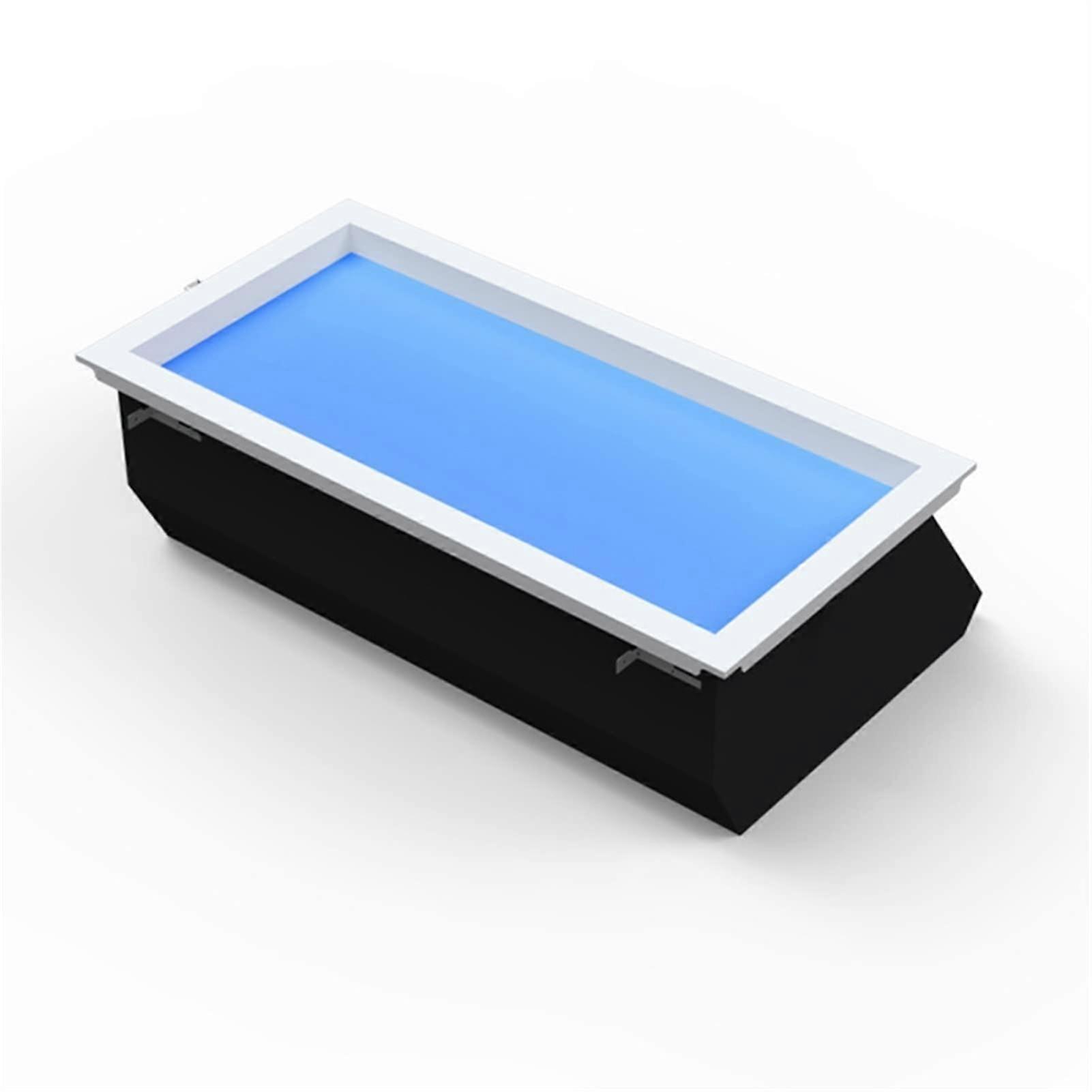 LED Smart Blue Sky Lamp 600x1200mm, Natural Light Skylight Ceiling Light, Integrated Graffiti Design, Sunlight Simulation