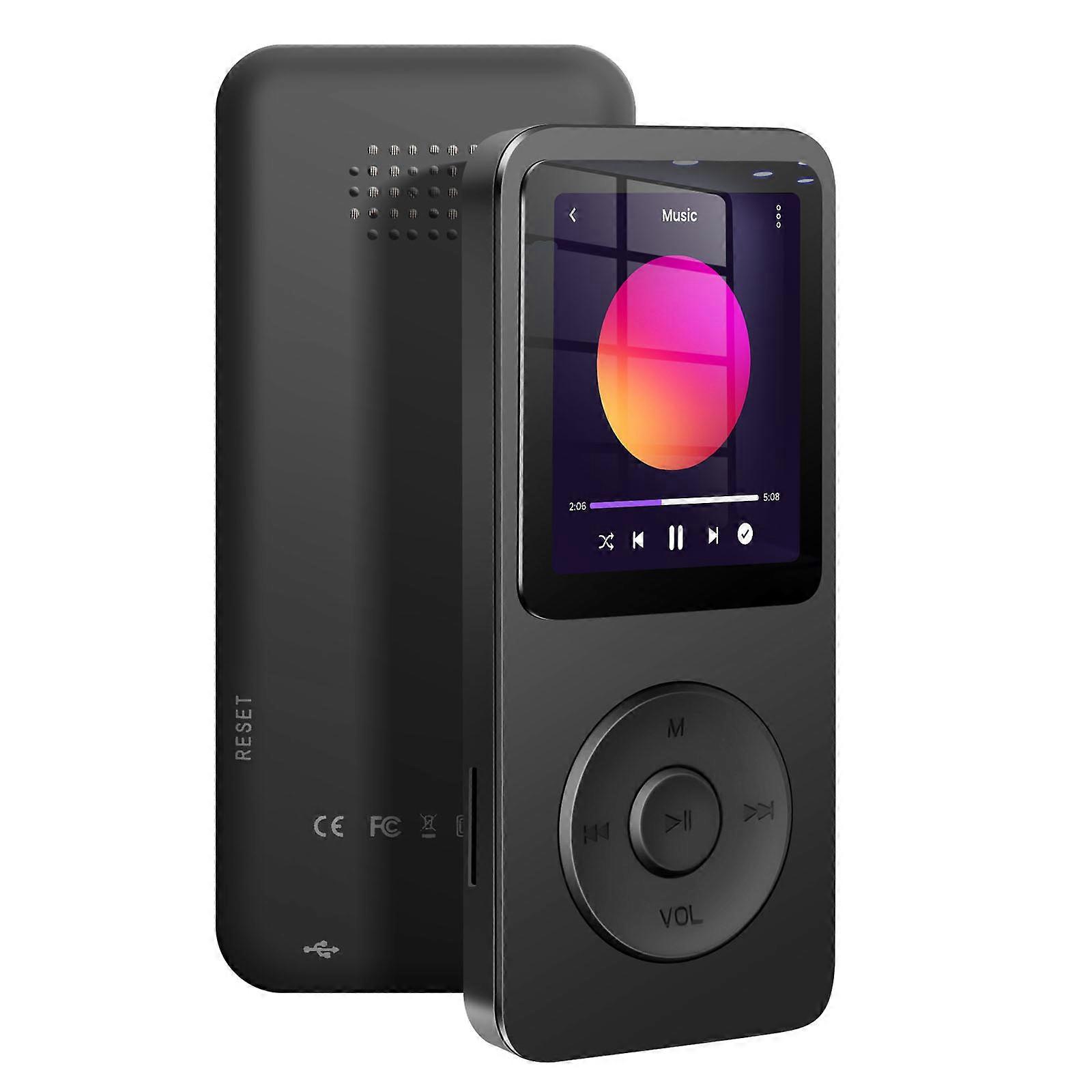 MP3 Music and Video Player with Bluetooth Micro SD Card Compatible, Black