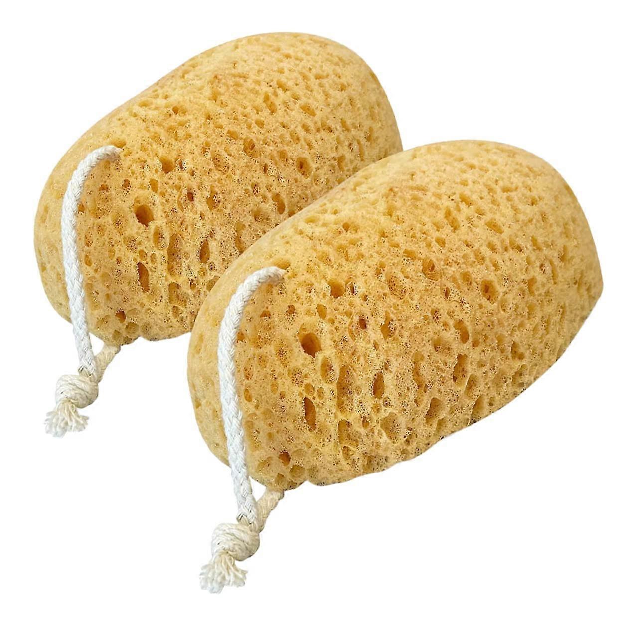 Exfoliating Bath Sponge 2Pack Super Scrubber For Gentle Cleansing All Skin Types SpaceSaving Design Easy Storage