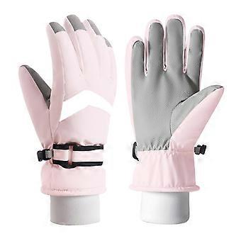 Luvas de esqui de inverno para homens e mulheres, impermeáveis, resistentes ao vento, com tela sensível ao toque, luvas térmicas para snowboard e atividades ao ar livre.
