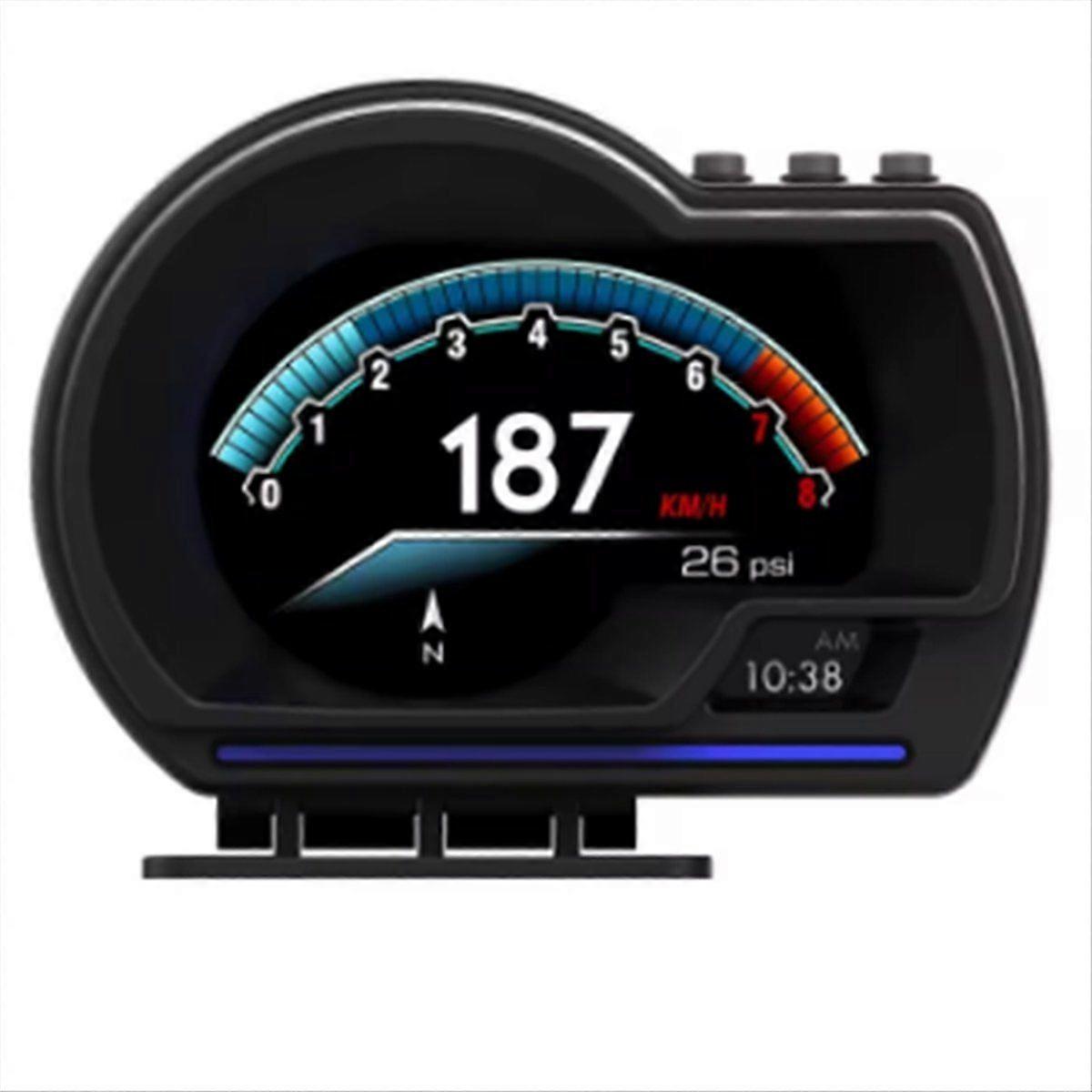 Universal OBD&GPS Dual System Instrument Speedometer Head Up Display Multi-Function Gauge Water Tem