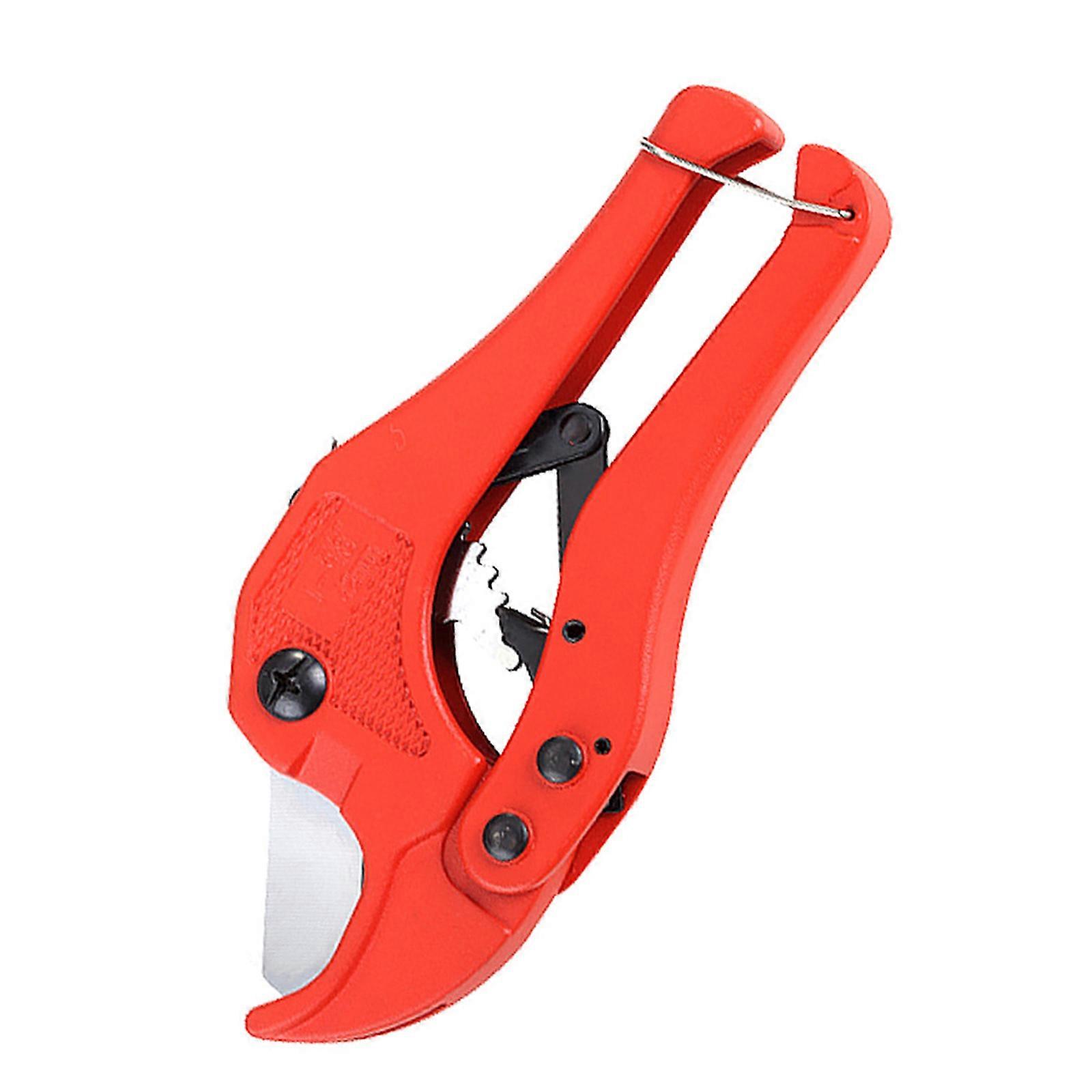 Steel Blade Pipe Cutter Scissor Tool With Safety Lock Feature Efficient PVC Tube Cutting Comfortable Nonslip Grip Handle Multicolor
