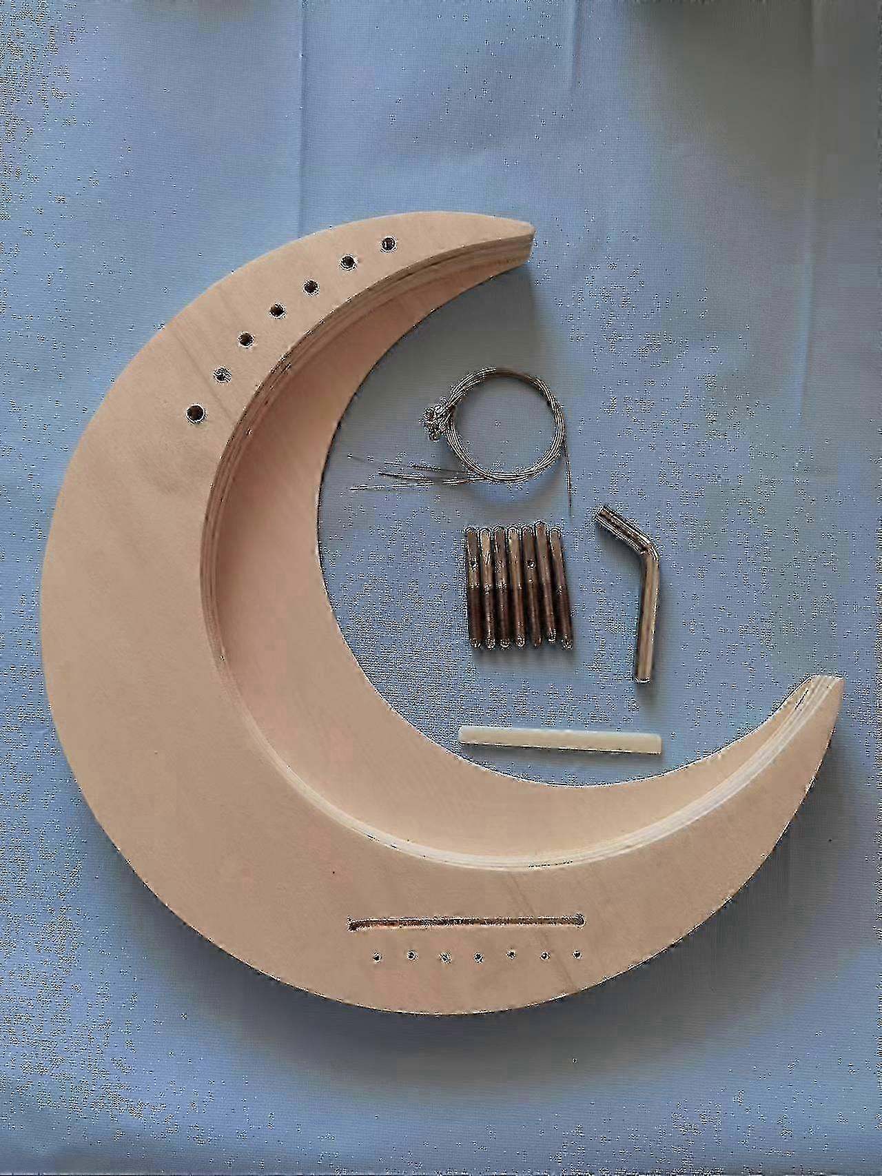 Wood Lyre Harp 7 String Lyre Harp Moon Shape Lyre Harp Portable Musical Instrument For Beginners