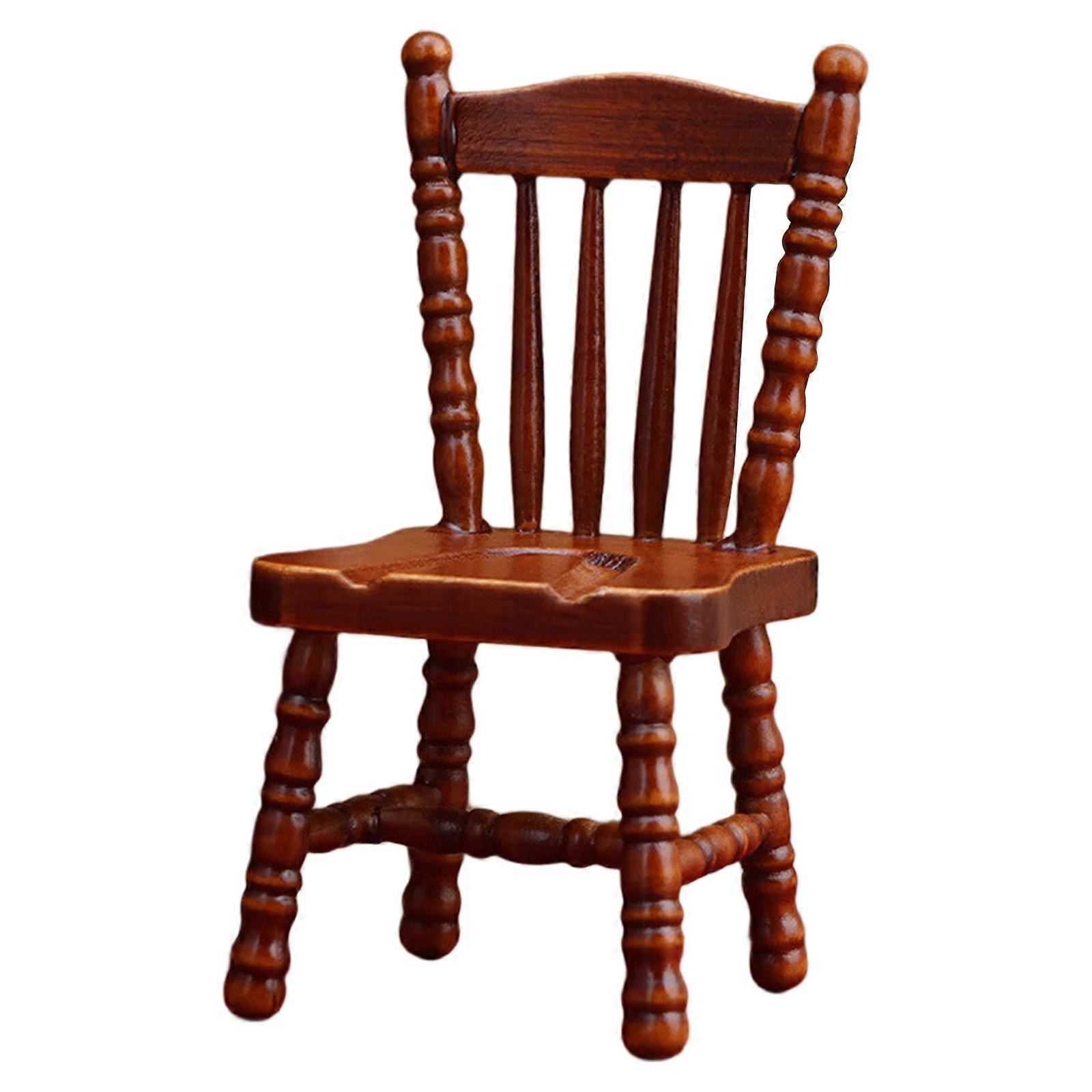 Enduring Small Dining Seat For Dollhouses Figures Plastic Build Precise Conventional Pattern Design Multicolor