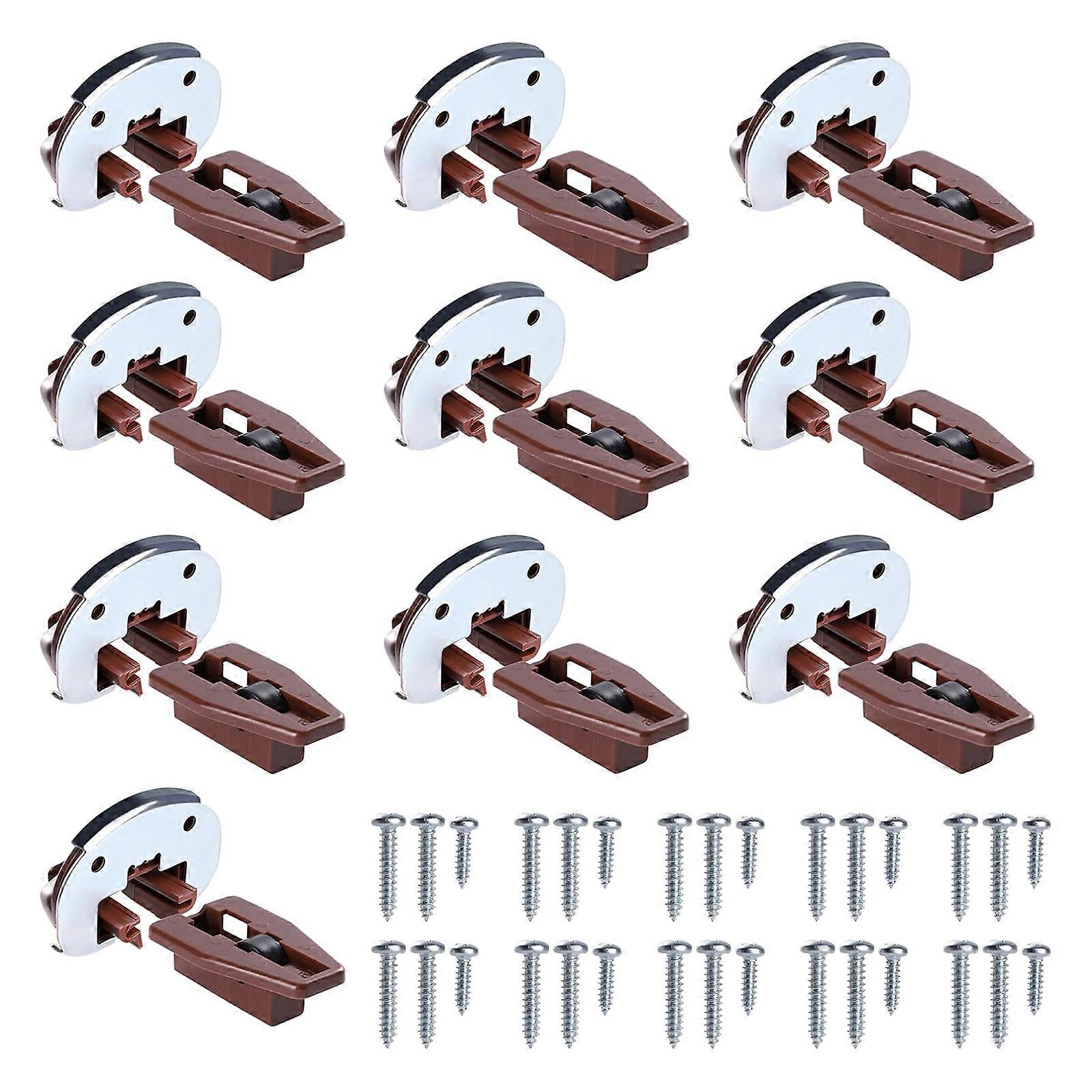 5pcs Dresser Drawer Slides Replacement Kits Drawer Slides with Metal Backing & Screws Drawer Repair Parts Enduring Multicolor