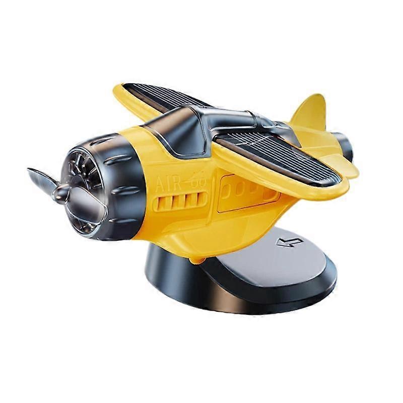 Automatic Rotating Car Dashboard Decorative Solar-Powered Airplane Ornament