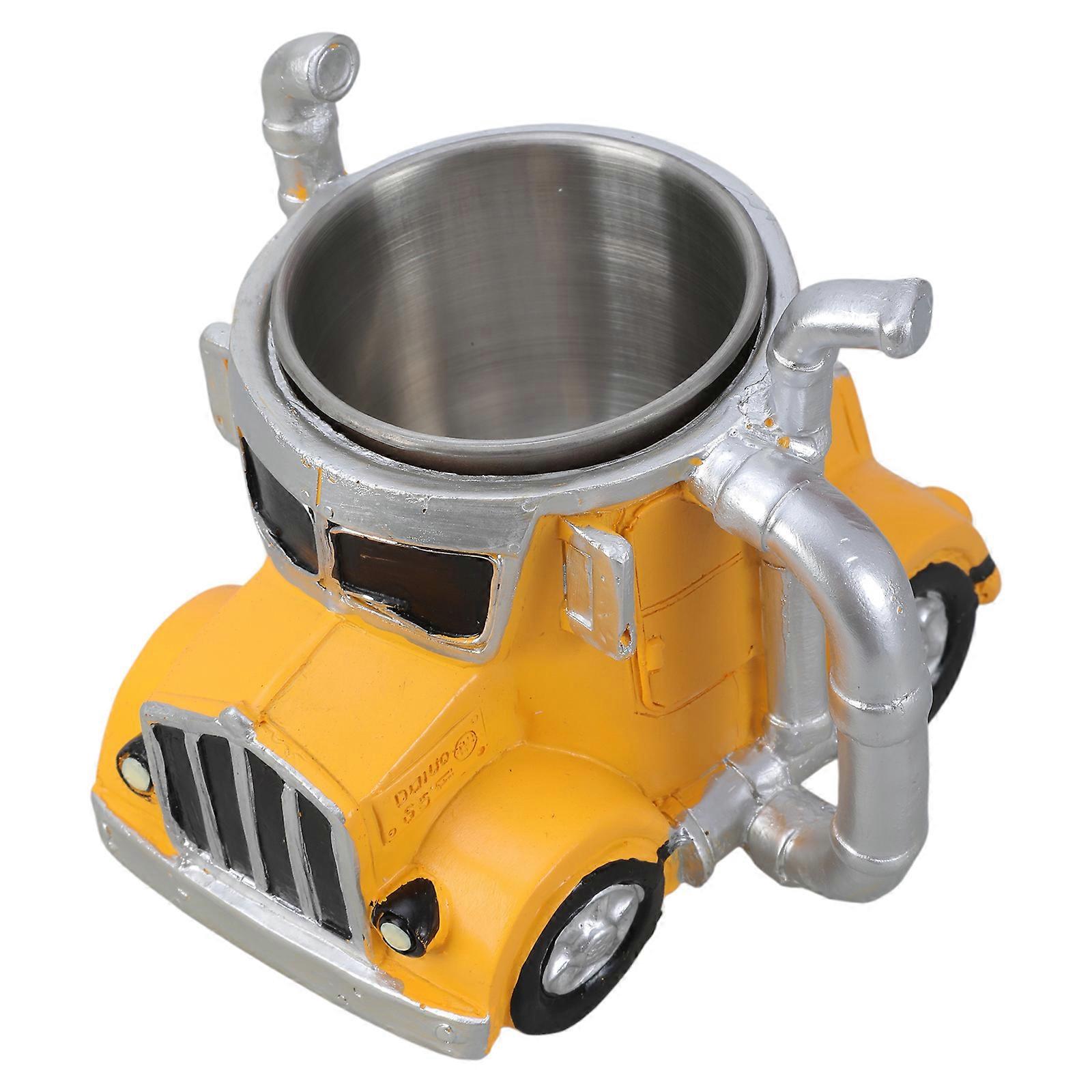 Unique Truck Design Beverage Cup Practical Truck Shape Mug Drinking Cups For Everyday Use And Special Event  Yellow
