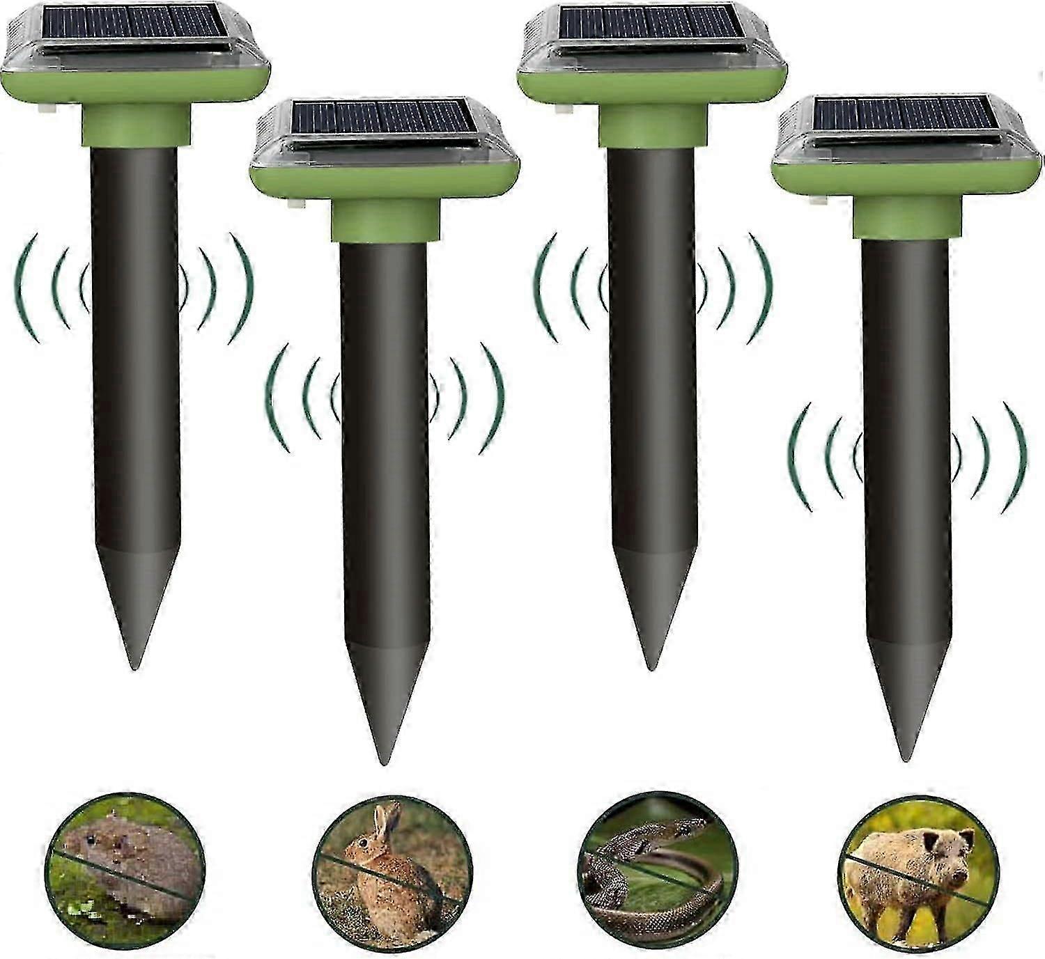 Mole Deterrent, Mole Repeller 4 Pieces, To Repel Voles, Ultrasonic Mole Deterrent For Repelling Voles, Mole Repeller, Vole Deterrent