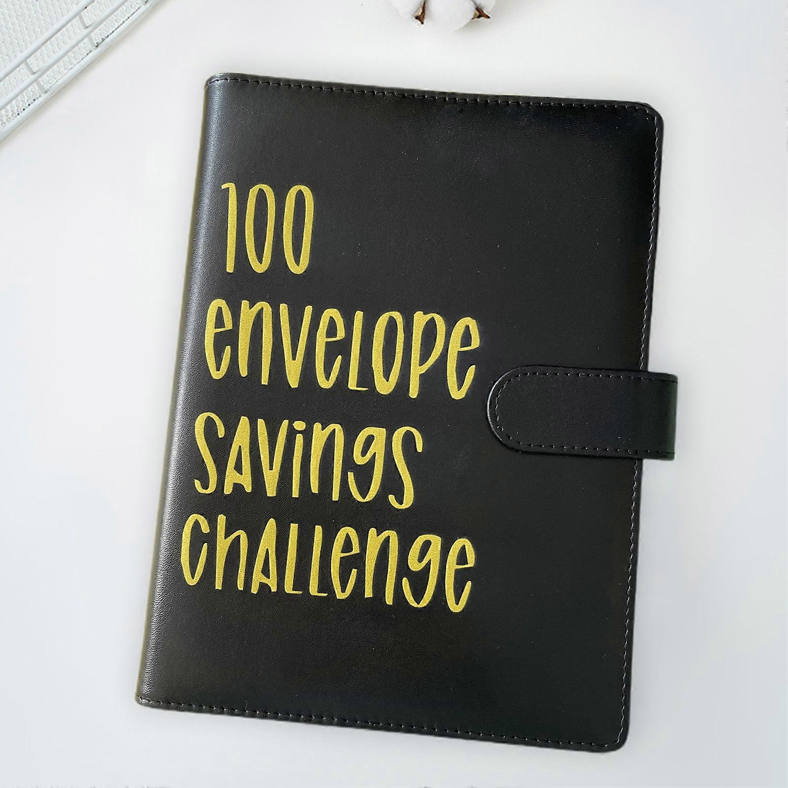 Hariumiu Binder Book Envelope Challenge Binder Durable Portable Notebook for Home Vacations