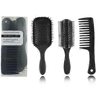 Hair Brush Wide Tooth Comb for Curly Hair, 9 Row Styling Brush and Paddle Brush, Comb and Brush Grea