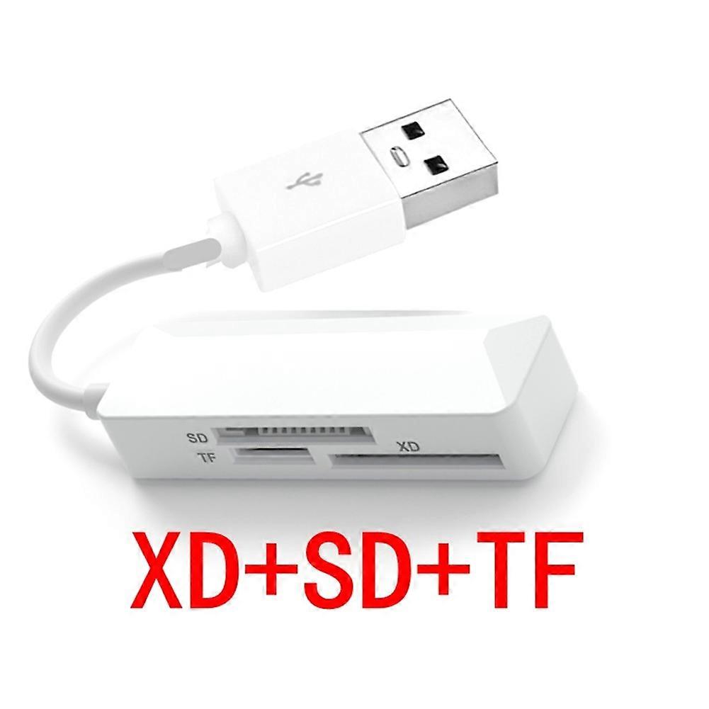 USB Card Reader SD/TF/XD 3 in 1 Multi-Function SD Plug and Play High Speed Memory Card Reader Convertert