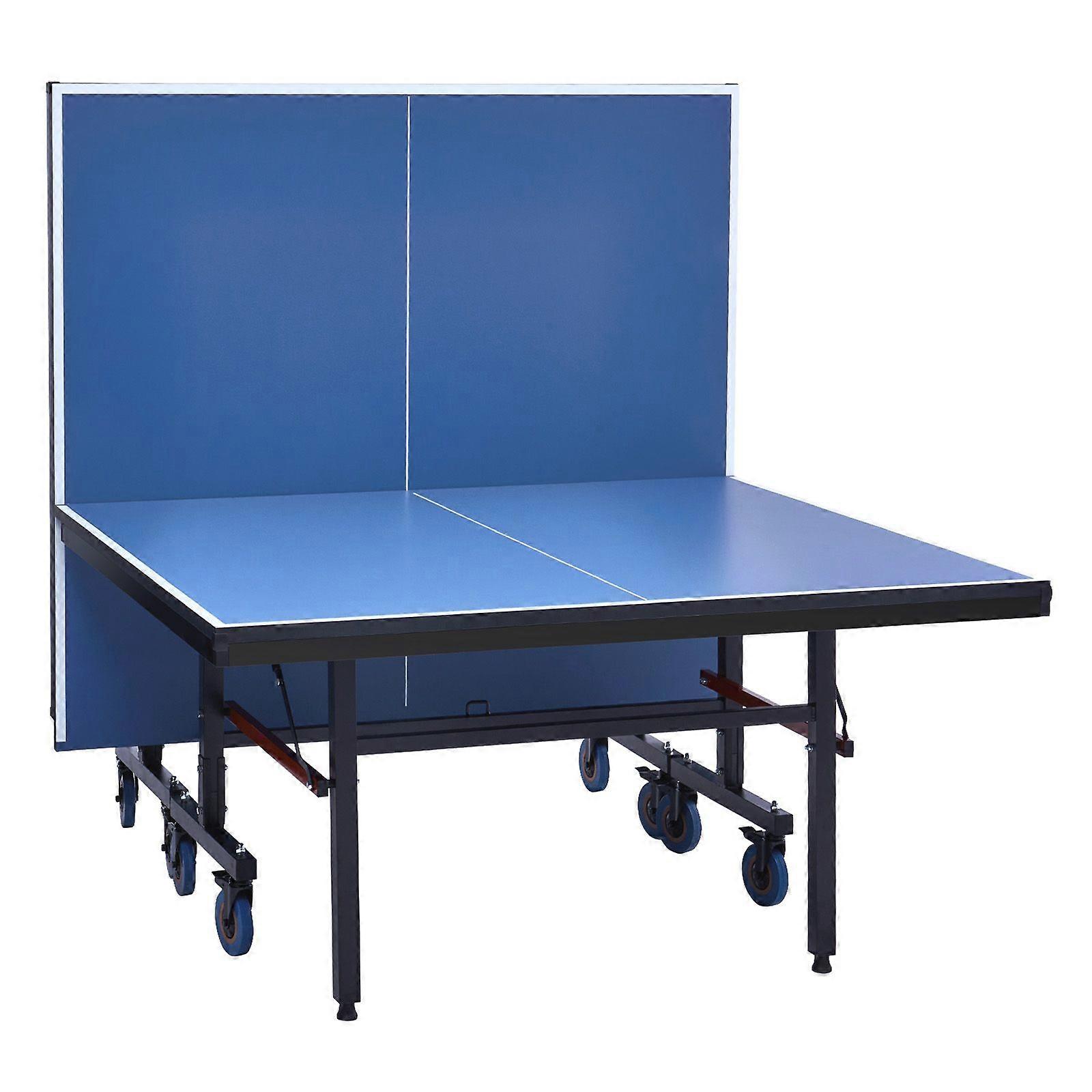 Ping Pong Table, Professional Tennis Game, Indoor MDF Portable, Foldable Table with Quick Clamp Net and Lockable Wheel, 25mm Tabletops