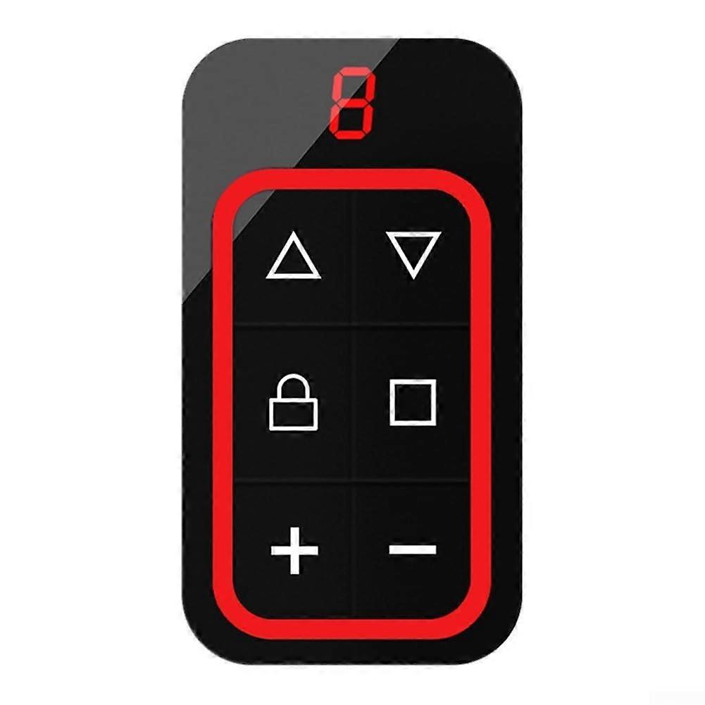 8Channel Garage Door Remote Control Key Duplicator 300915MHz with TypeC Charging for Fixed, Rolling and Encrypted Codes Storage (Red)