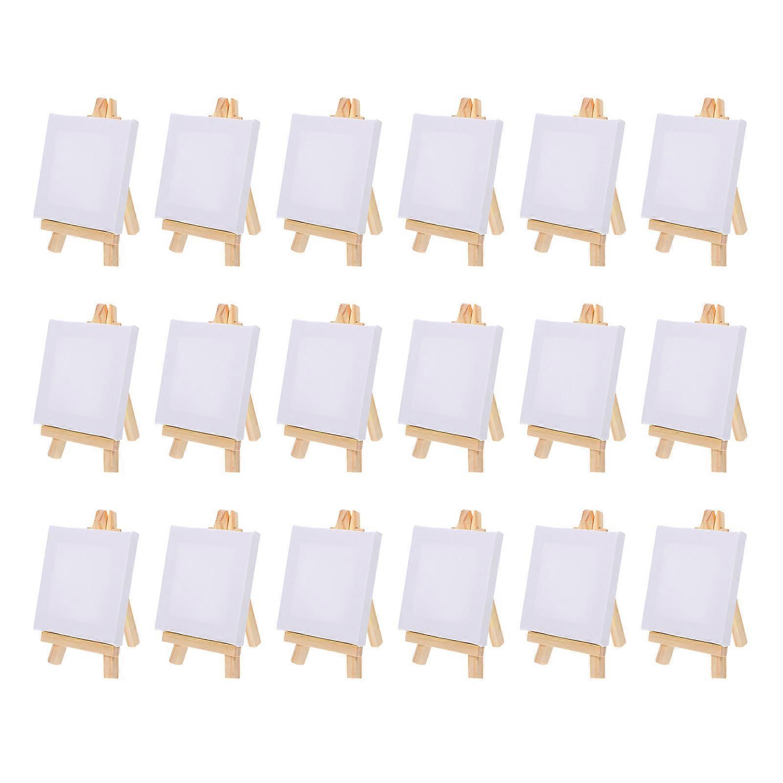 18 套精致迷你画架多功能绘画画布装饰画布画架