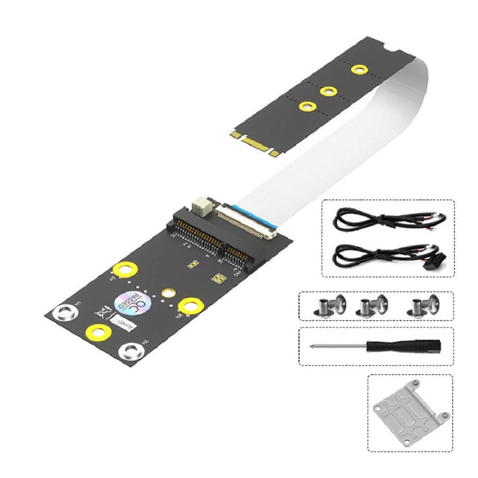 M. 2 Key A+E/B+M to Mini PCIE Extended Cable MINI PCIE WIFI Networking Card Adapter Board Cable 100/200/300mm Multicolor