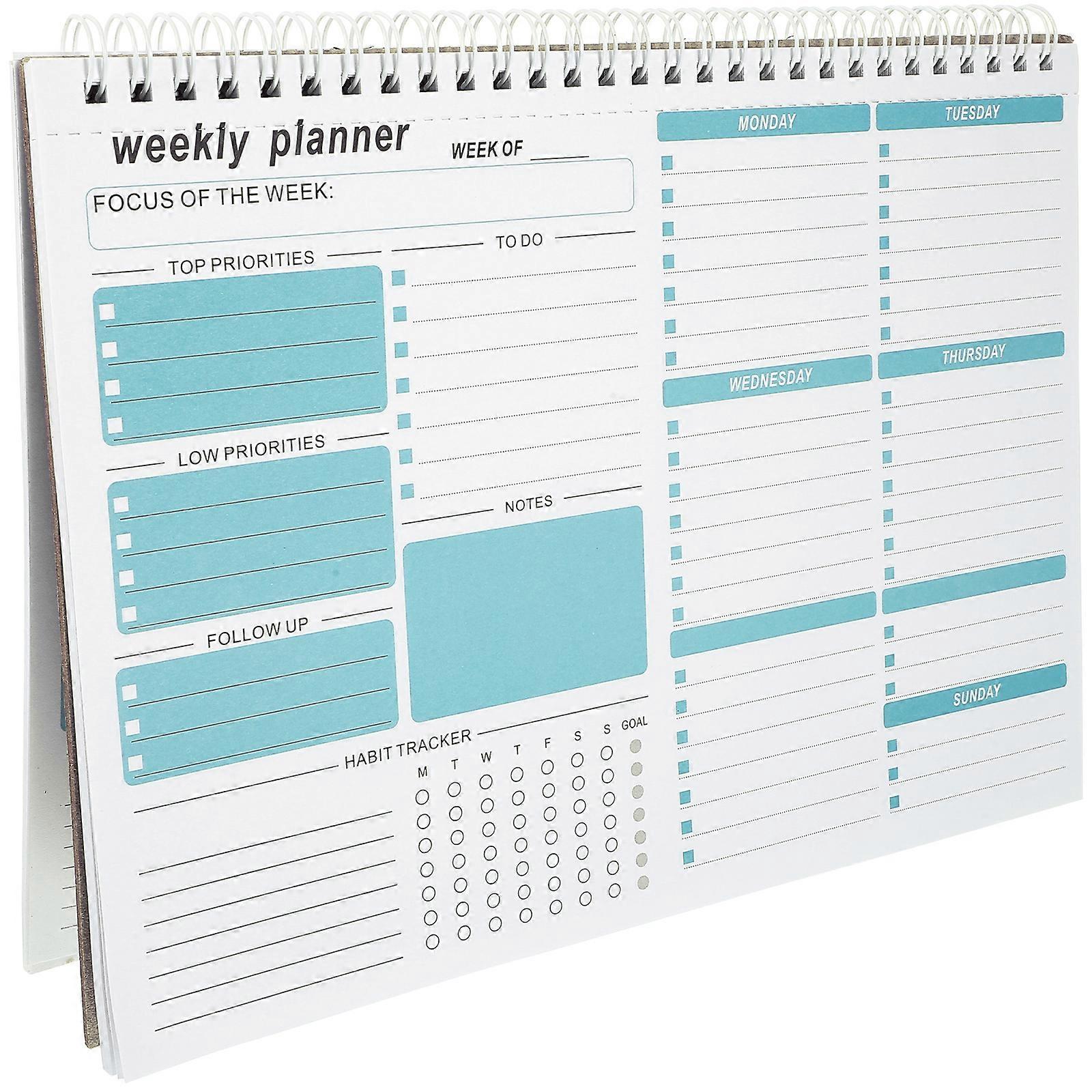 Notebook Calendar to Do Notepad to Do List Notepad Weekly Planner Notepad Office Work