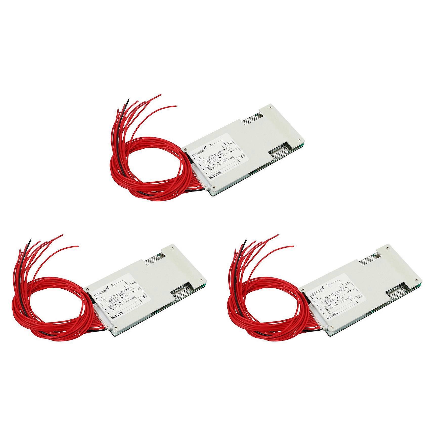 3X 48V 14S 45A Li-Ion Battery BMS PCB with Balance Suitable for Ebike Escooter
