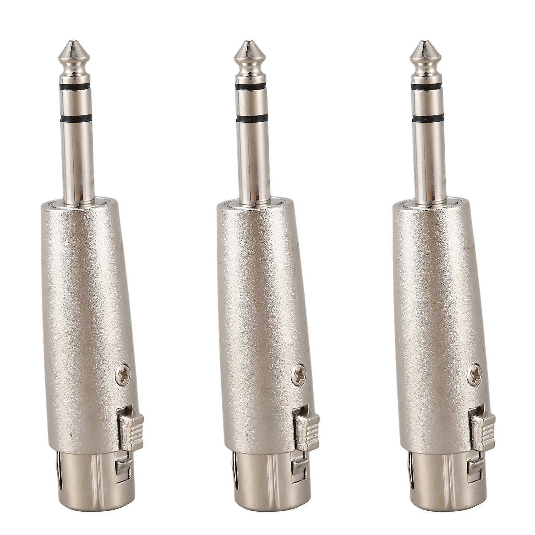 3X XLR to Female 6.3mm JACK LEAD PLUG Mic Microphone Patch Cable Adapter