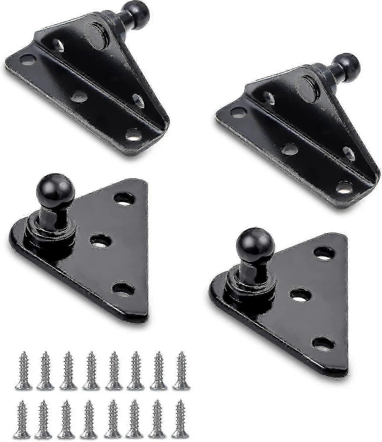 Ball stud mounting set for gas struts - 10mm black brackets & screws