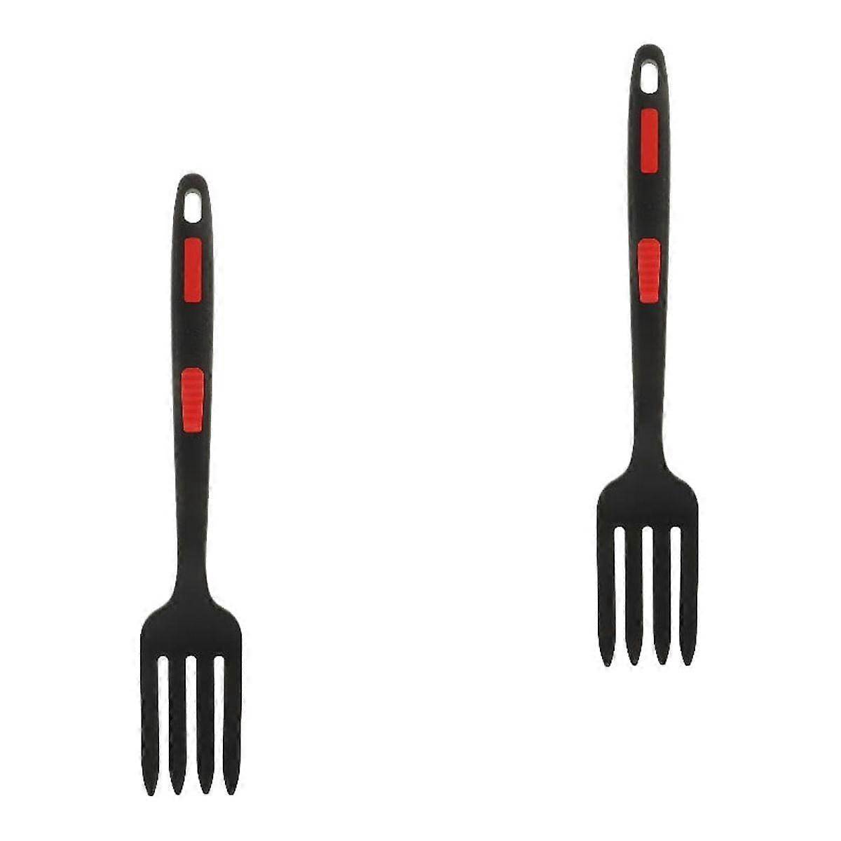 2pcs Household Salad Fork Multi-function Food Fork Convenient Dinner Fork Home Accessory