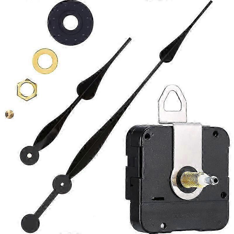 ClockHigh Torque Clock Movement Replacement Mechanism with Clock Hands for Dials Over 60cm Diameter - Black