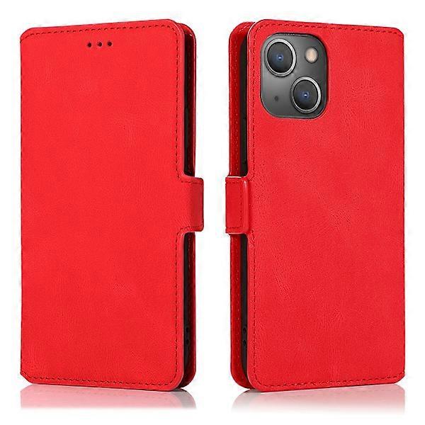 Stylish & Spacious Wallet Case - compatible with iPhone 14 Red