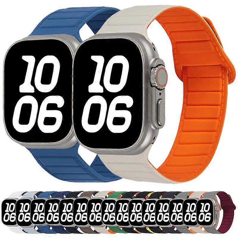 Stitched Loop Magnetic Silicone Watch Band
