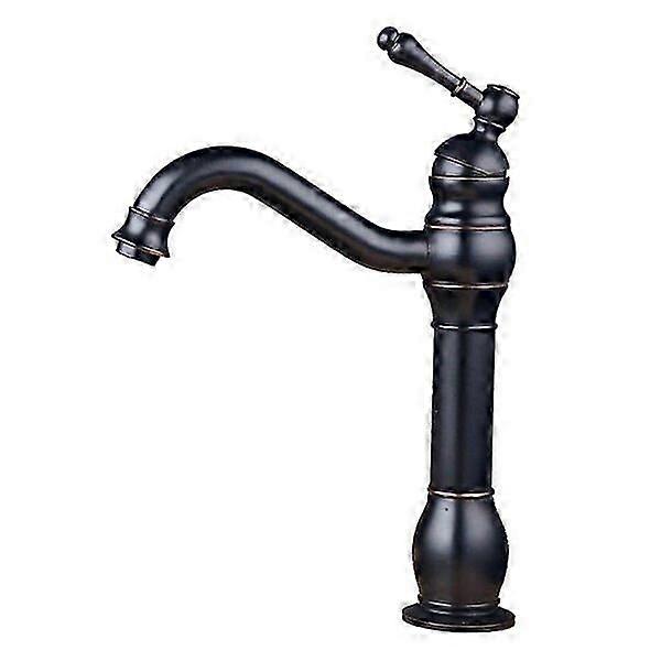 Kitchen faucet, black, solid brass, rustproof and durable