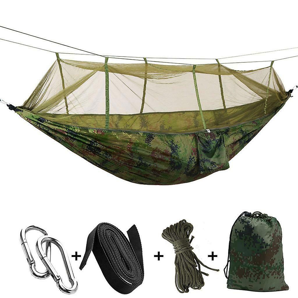 Portable Parachute Camping Travel Hammock With Mosquito Net Sleeping Swing