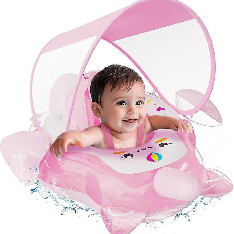 Baby Float with Canopy, Infant Pool Float for Pool Game, Swimming Pool Floats, Pool Float with Adjustable Safety Seat