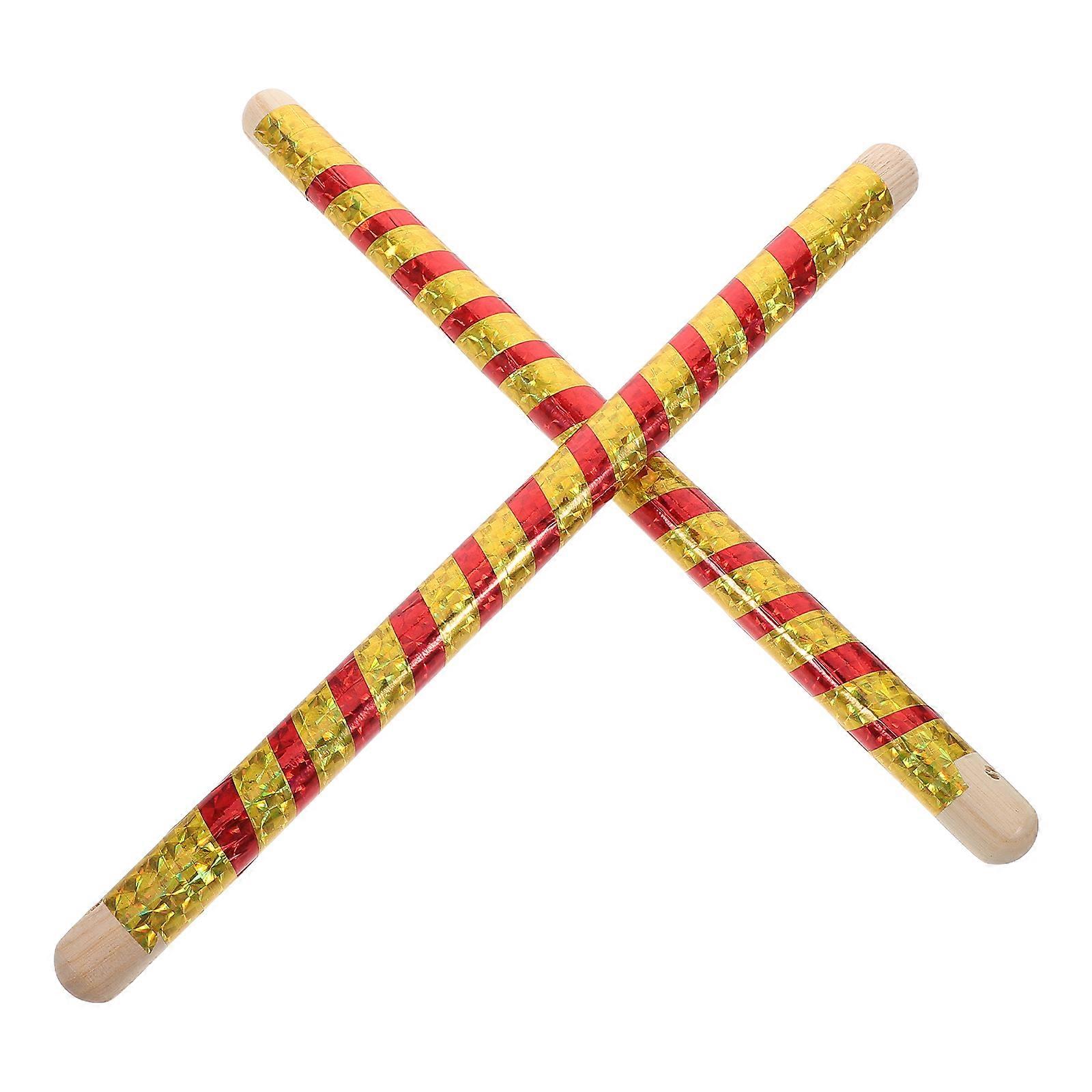 Wooden Drumsticks for Drumming Enthusiasts with 2Pcs Dandiya Sticks
