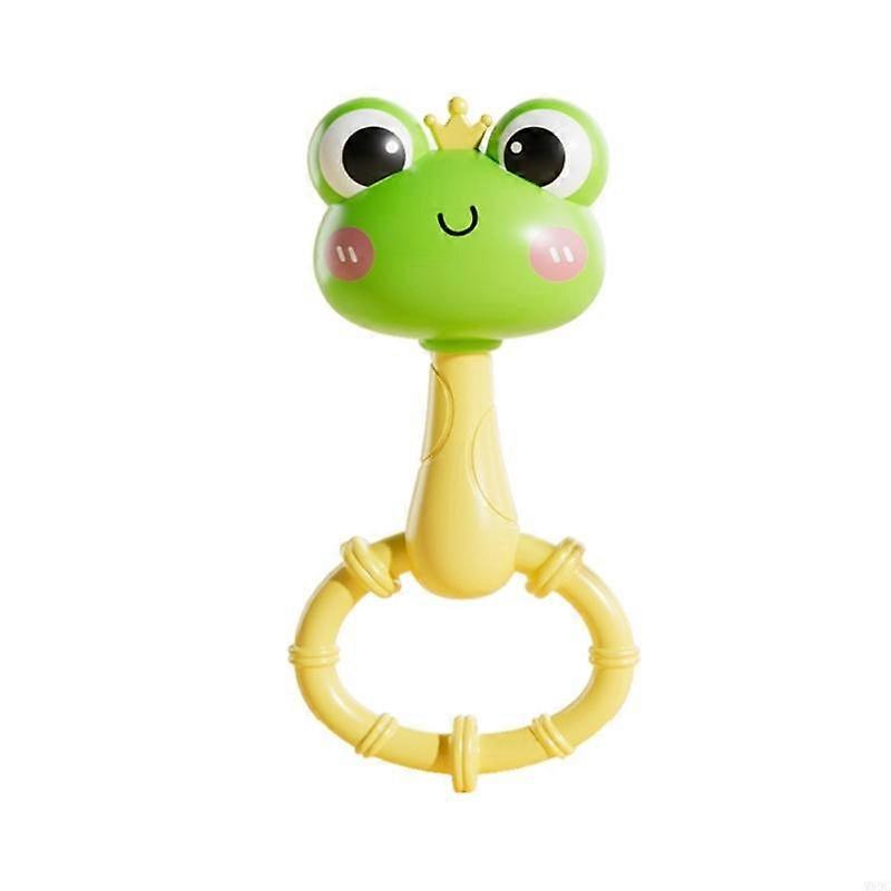 M89C Cartoon Rattle Toy With Rustling Sound Effects ABS Plastic Teething Rattle For Infant Toddler Fine Motor Skill Training
