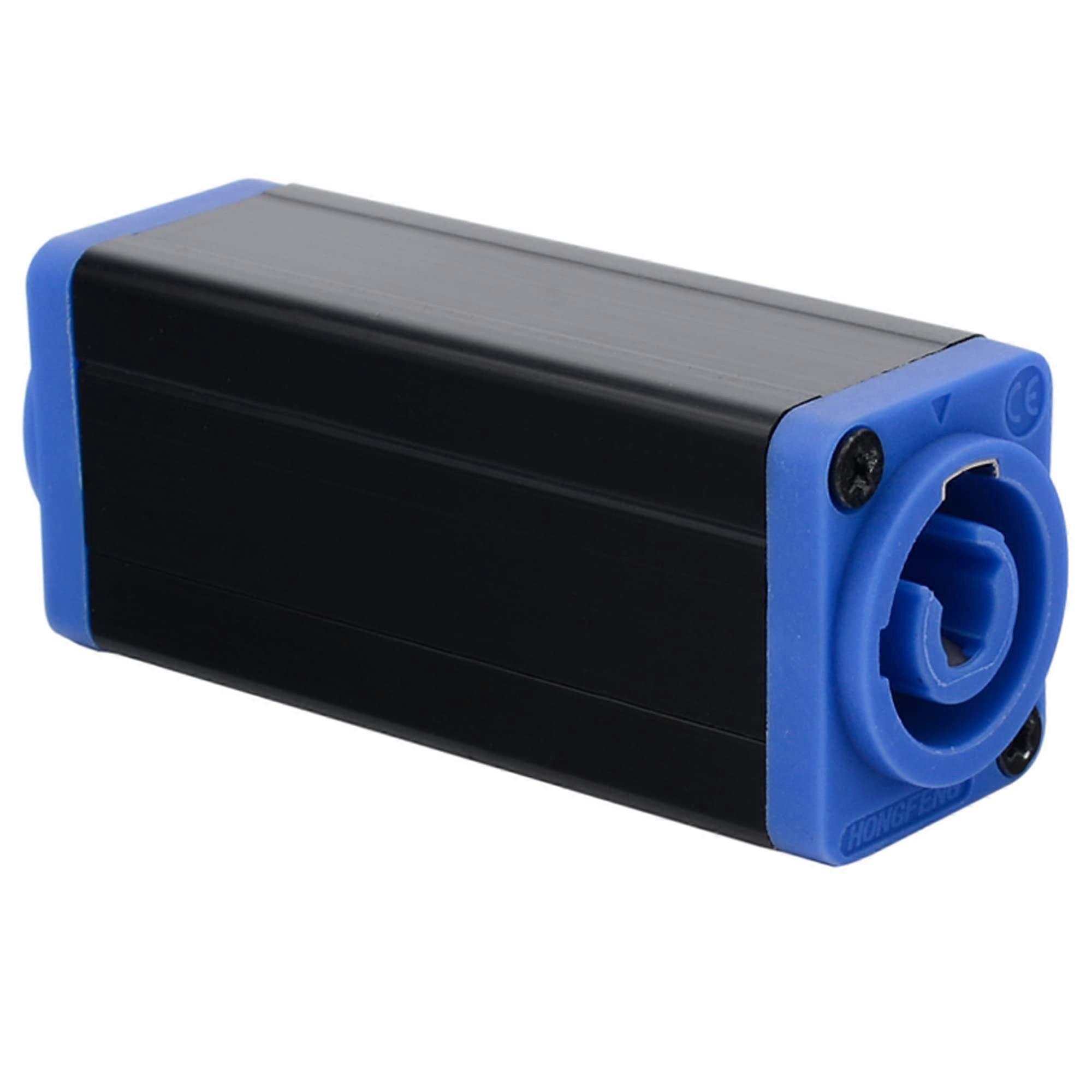 Connector 20A Lockable Dual Input Output for Stage Lighting Power Adapter Blue 1 Pack