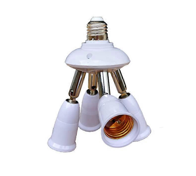 4 In 1 Adjustable E27 To E27 Base Light Bulb Adapter AC 220V Light Socket Splitter E27 Socket Converter For Lamp