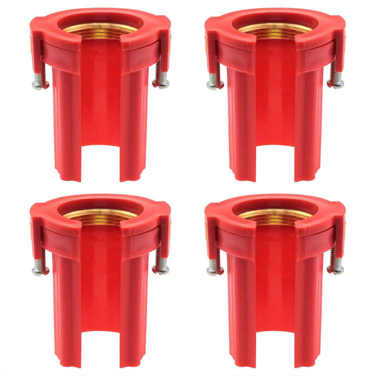 4PCS ABS Plastic Kitchen Faucet Mounting Nut, Durable Fixing Nut for Kitchen and Bathroom, Red