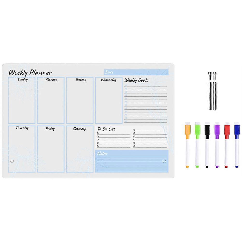 Whiteboard Acrylic Dry Erase Board for Desk with 2Sets Desktop Use