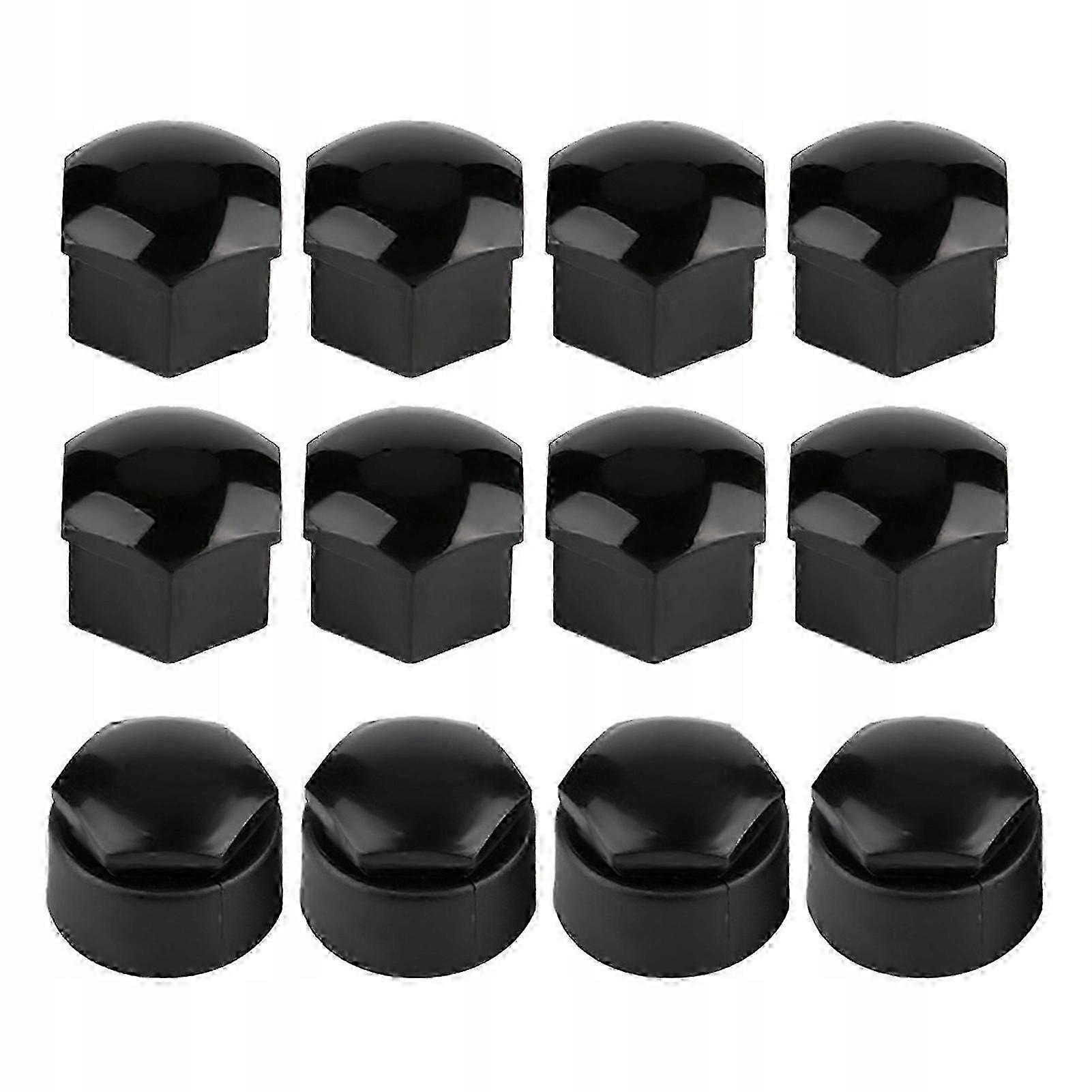 Abs Wheel Bolt Caps Black 20pcs 17mm