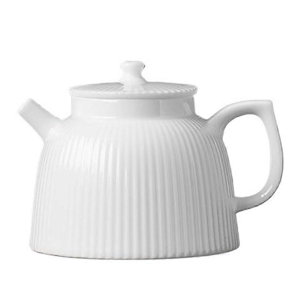 Ceramic Teapot with Infuser for Loose Leaf Tea, Elegant Small Kettle, BuiltIn Filter Hole
