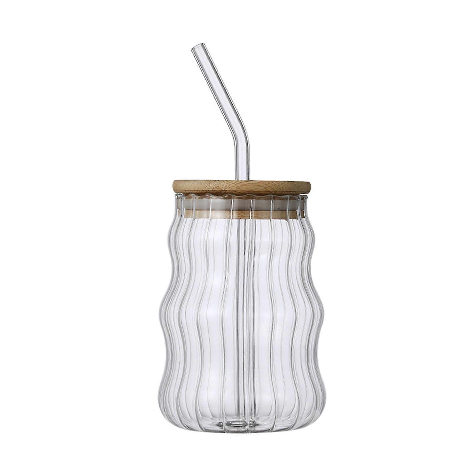 Glass Jar Drinkware Clear Large Capacity Gift for Milkshake Beer A