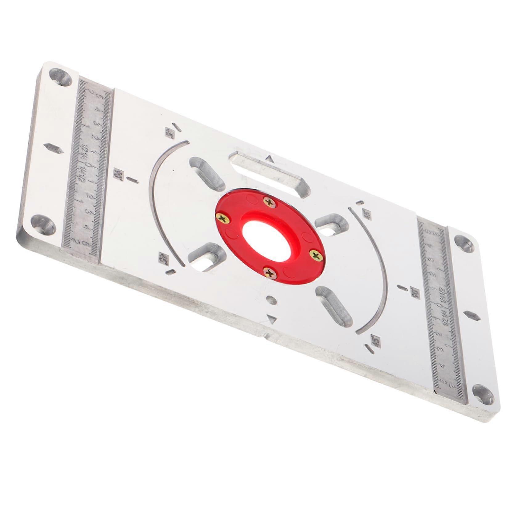 Router Table Insert Plate Aluminum with Dual Scale Markings for Precision Woodworking Projects