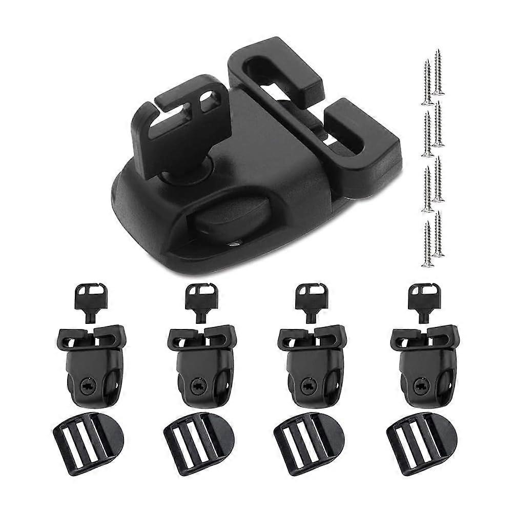 Spa Cover Latch Replacement Kit with Keys, Adjustable Windproof Hot Tub Cover Lock Clips