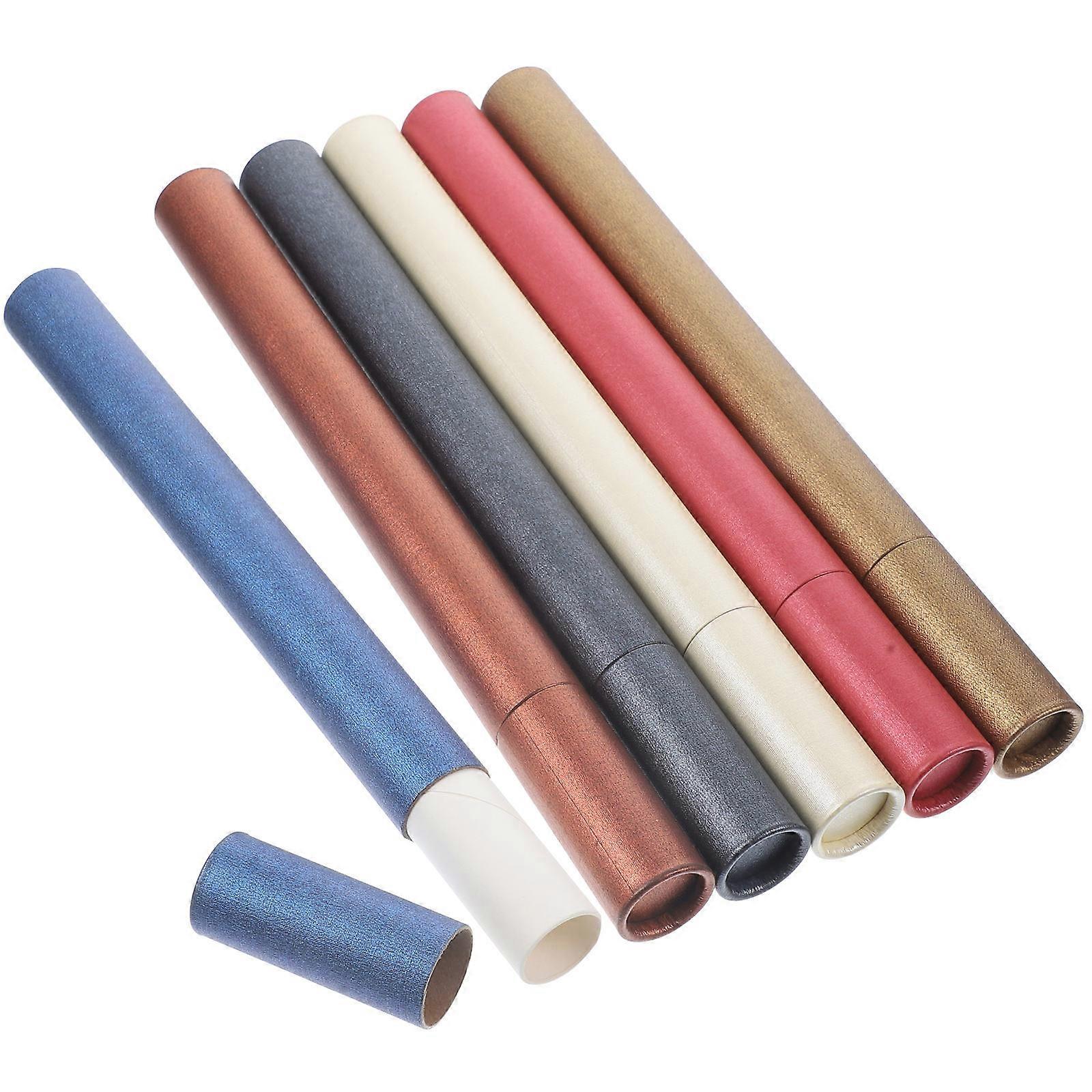 Assorted Color Paper Incense Tubes for Home 6Pcs Incense Containers
