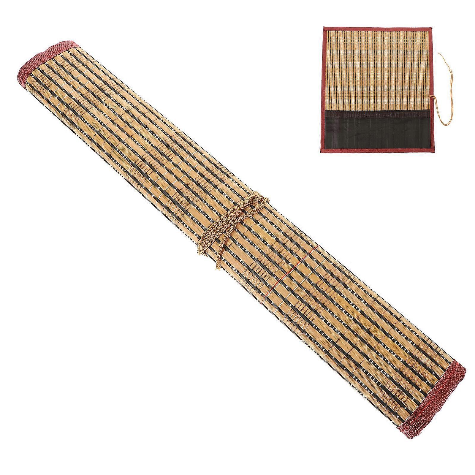 Calligraphy Brush Bamboo Pencil Roll Bag for Storage and Organization