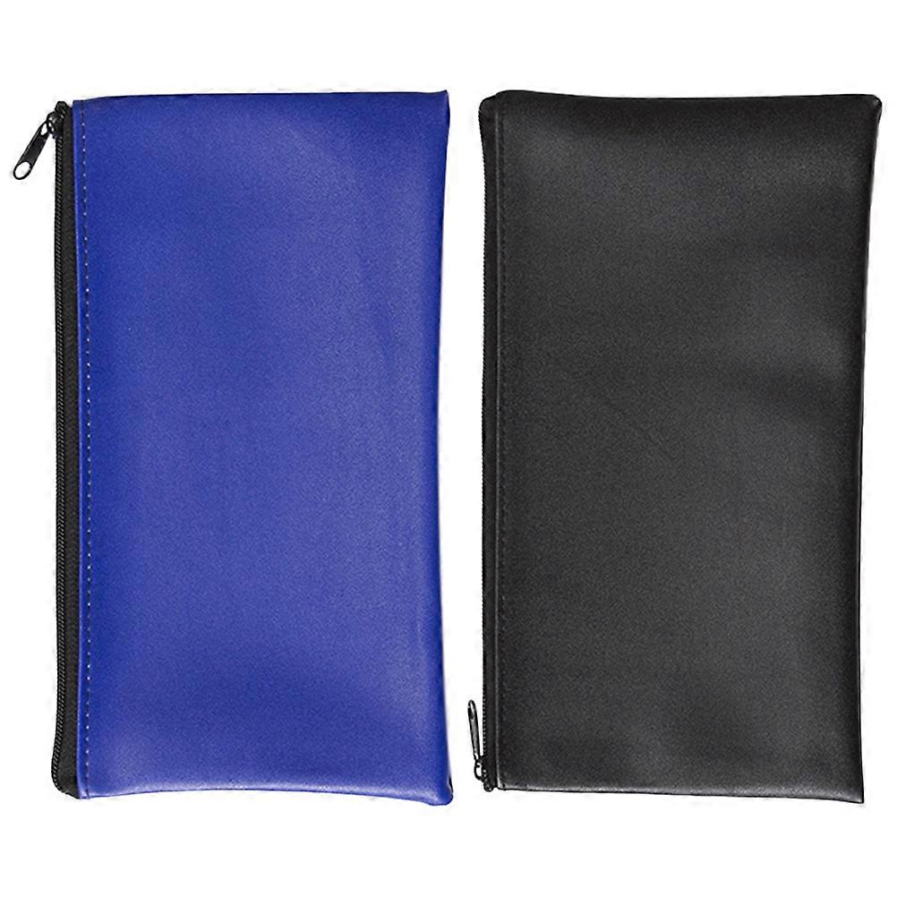 Waterproof File Storage Bag Zippered Document Holder for Storage 2Pcs