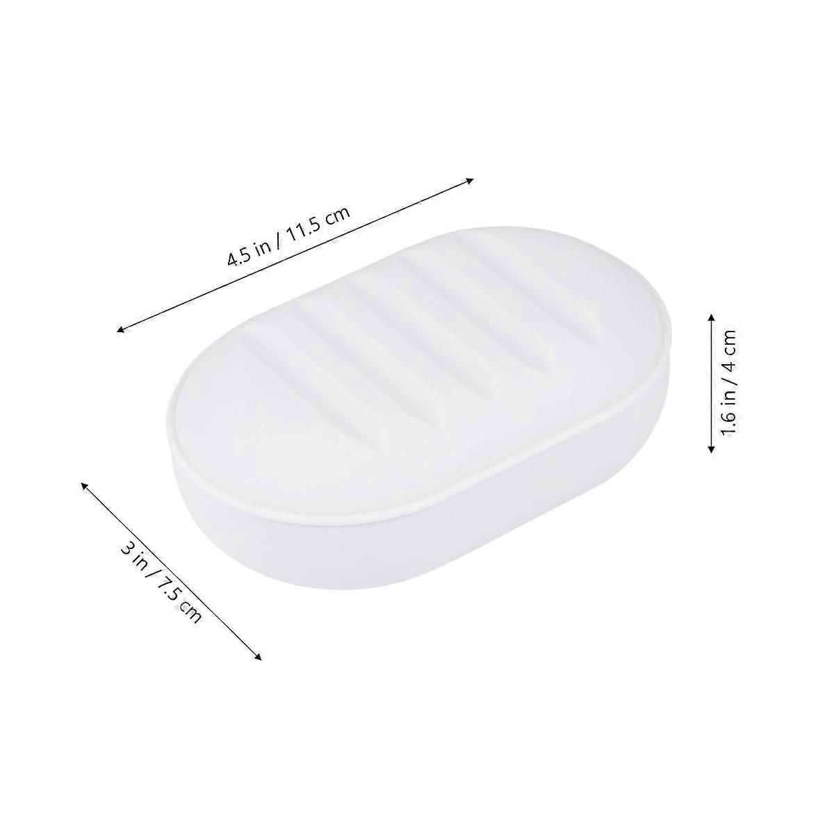Plastic Soap Case Soap Container for Bathroom Use 8Pcs White Holders