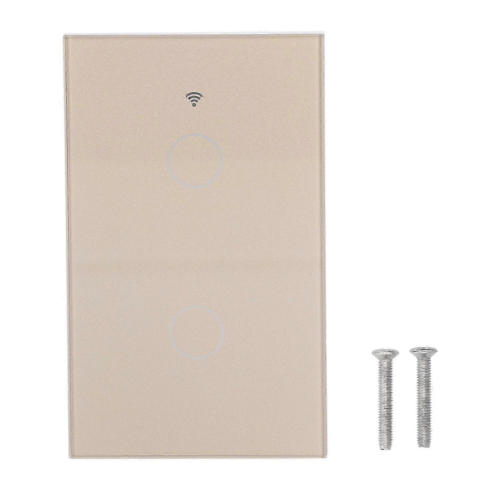 For Zigbee Tuya Remote Light Switch Voice Control 2Gang Wall Touch Switch AC 100240V 2025