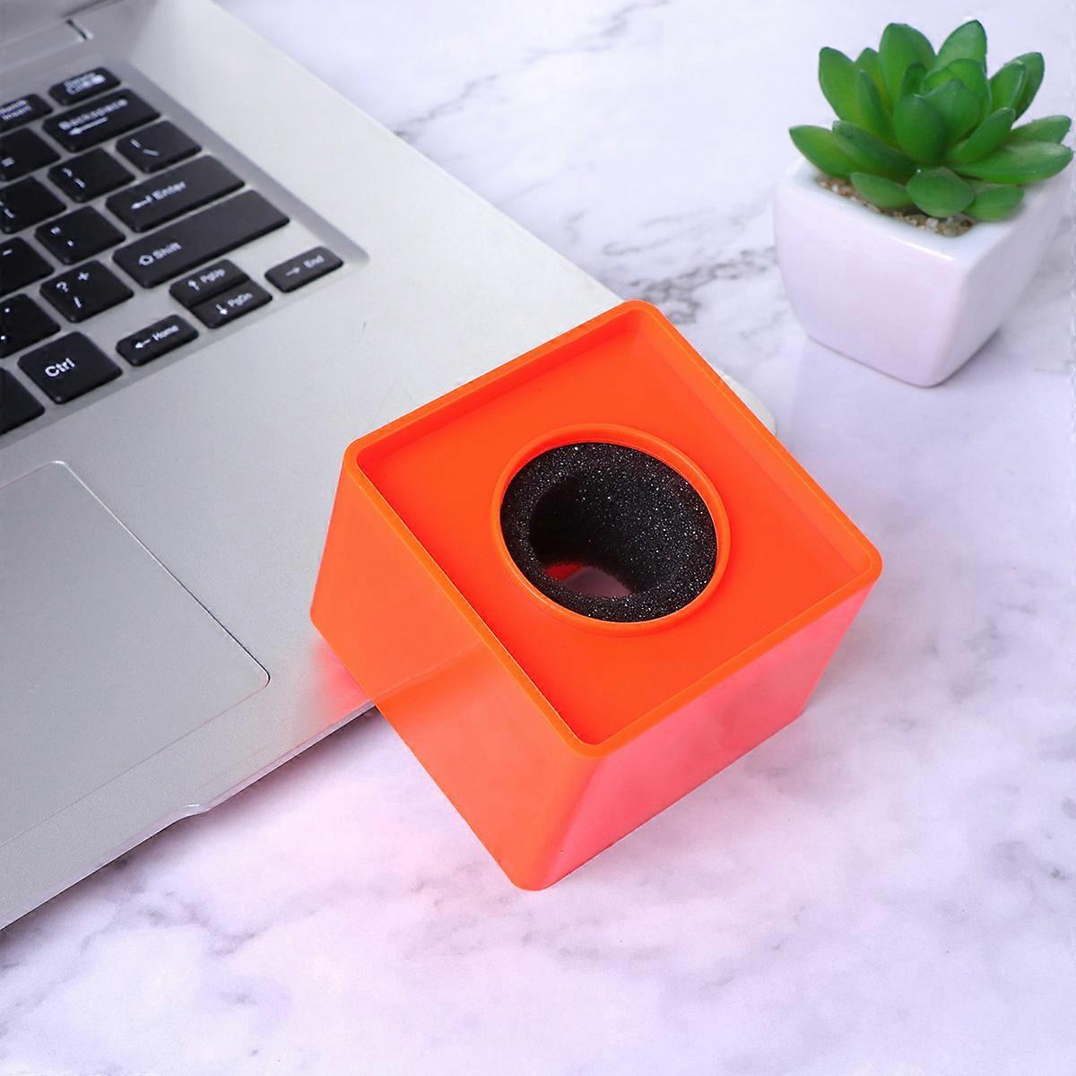 Tai Microphone Marks for Reporter Mic Logo Stand Square Orange