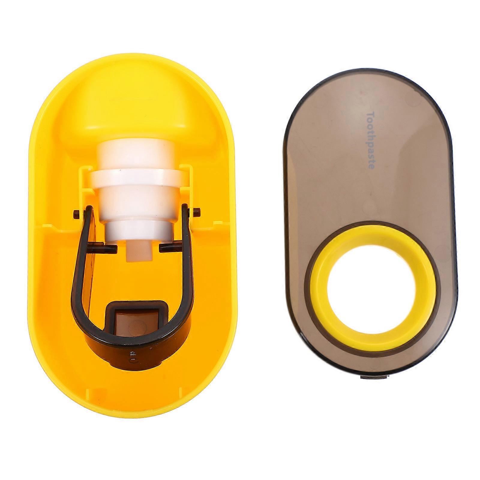 Household Toothpaste Squeezer for Storage 6Sets Multipurpose Yellow Stand