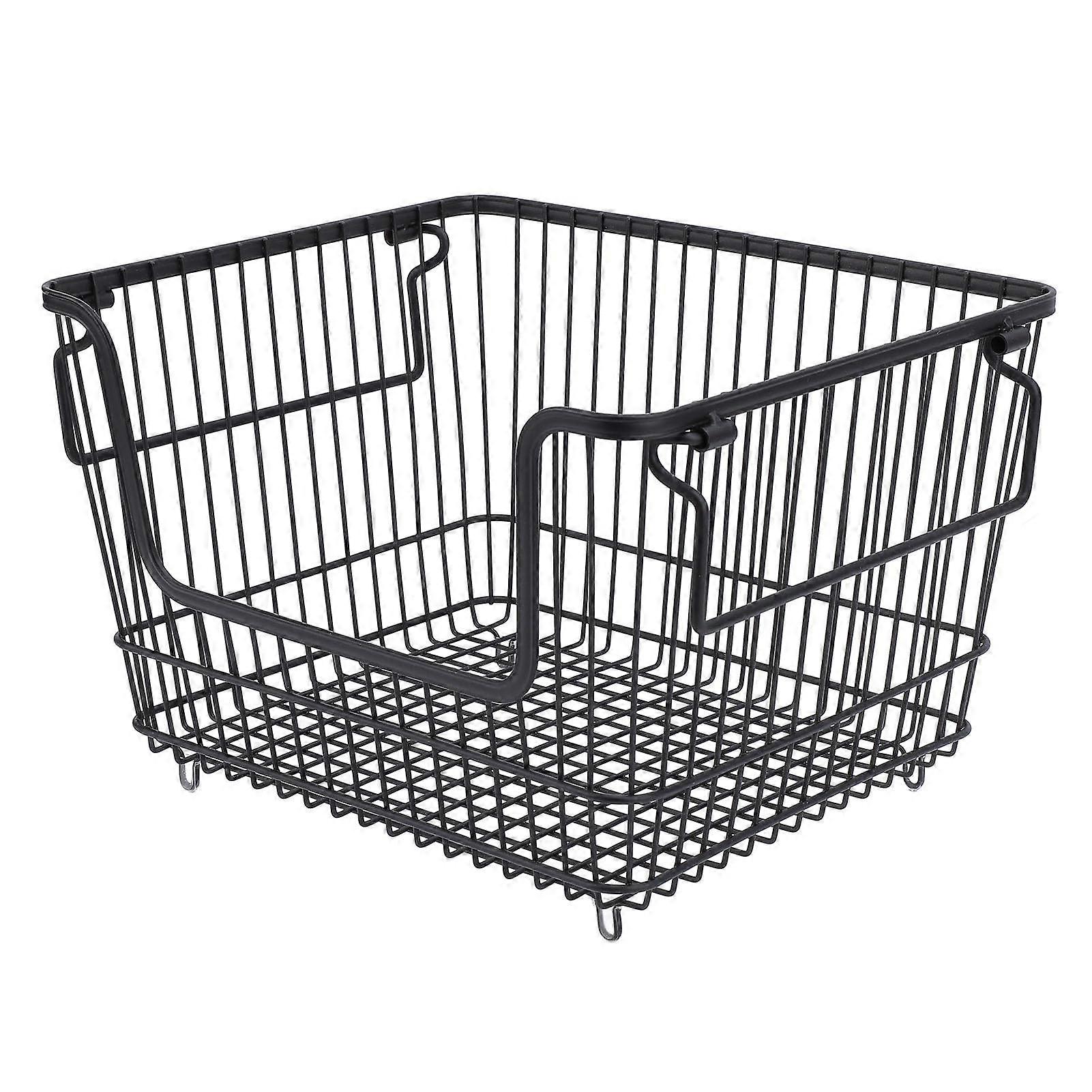 Freezer Storage Basket HeavyDuty Wire Stackable Organizer for Kitchen and Pantry
